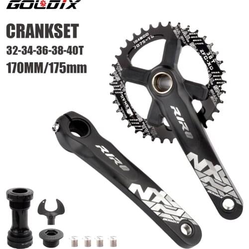 Bicycle crank chainwheel 104BCD MTB Bike Crankset 170/175MM Aluminum Alloy Crank arms for bicycle 32T/34T/36T/38T/40T Mtb cranks