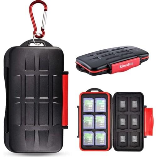 24 Slots Memory Card Case Holder Storage Box for 12 SD SDHC SDXC + 12 MSD Micro SD MicroSD TF Cards for DSLR Mirrorless Camera