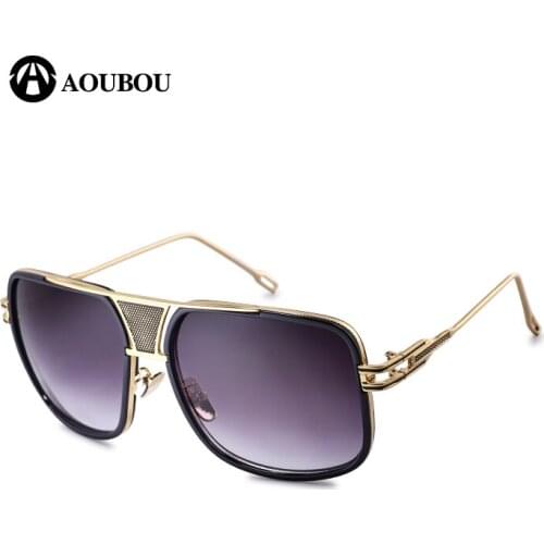 AOUBOU Brand Sunglasses Women Metal Hot Rays Glasses Driving Pilot Mirror Fashion Men Design New Sunglasses High Quality AB718