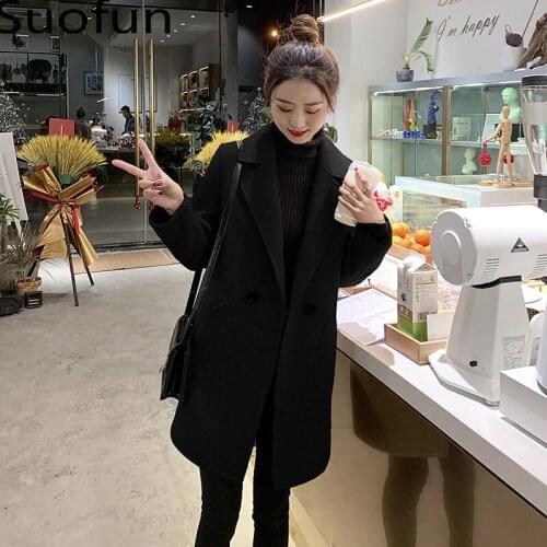 Office Lady V-NECK Autumn And Winter New Small Tweed Coat Womens Middle Long 2021 Fashion Korean Loose And Thin Tweed Coats