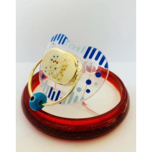 Gold Spout Design 14 Gauge Baby Accessory Gift Newborn Babies Soothing Silicone Shaper Safe Breast Custom Memories