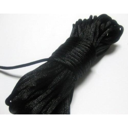 10 Meters Black Chinese Knot Cord Necklace Knot RATTAIL Thread Synthetic Silk