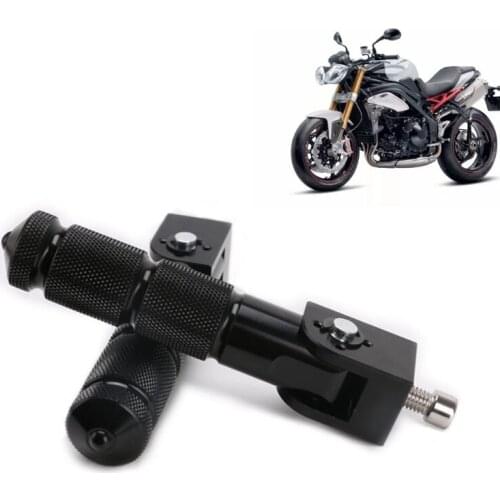 Motorcycle Universal 8mm Foot Pegs 2Pcs Aluminium Folding Footrest Wearproof Rear Pedals Motorcycle Accessories