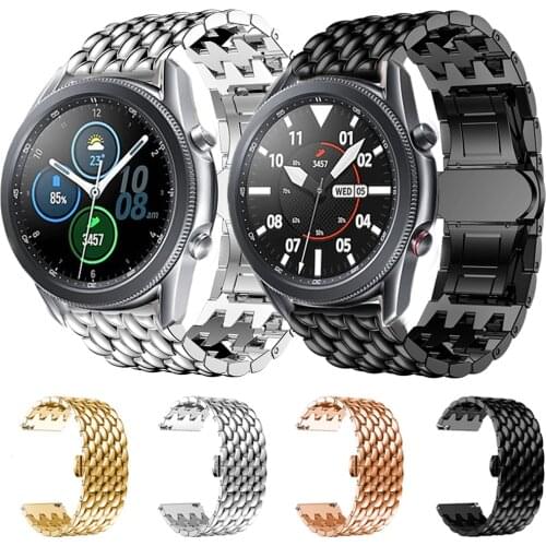22MM Stainless Steel Strap For Samsung Galaxy Watch 3 45MM LTE Smart Watch Band Replace Bracelets For Galaxy 46MM Gear S3 Correa