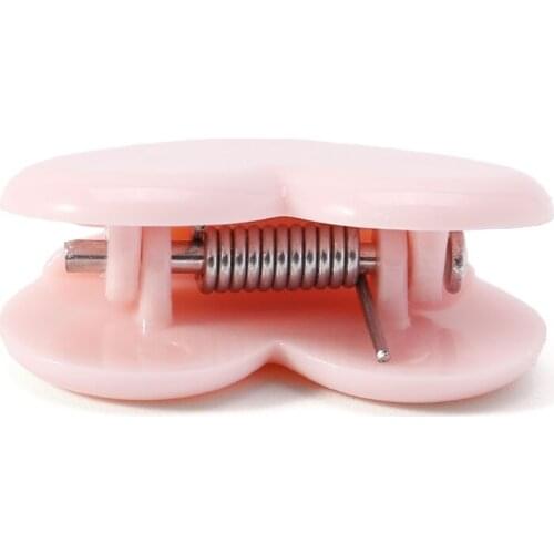 5Pcs Heart Shape Pink File Binder Clip Notes Letter Paper School Office Supplies