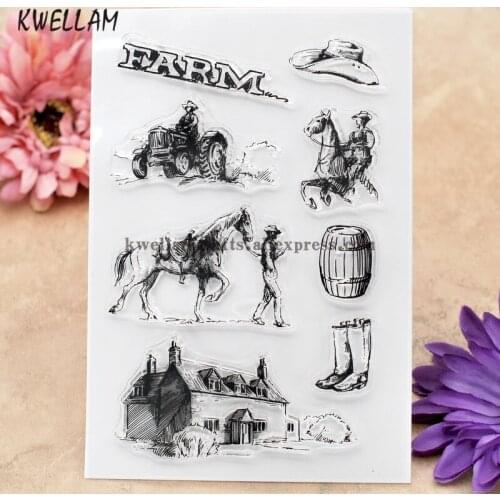 FARM Scrapbook DIY photo cards rubber stamp clear stamp transparent stamp 10x15cm KW8012028