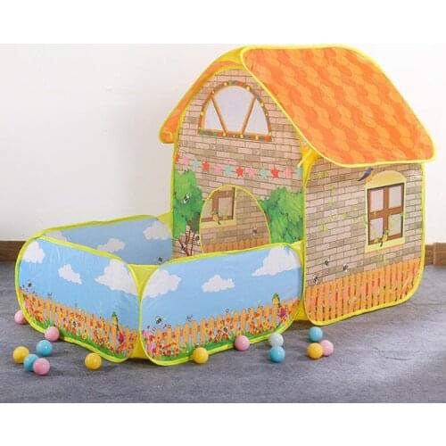 Kids Childrens Toy Tents House For Kids With Courtyard Garden Crawling Folding Tent Boy Girls Play Tent Ball Pool Children Gift
