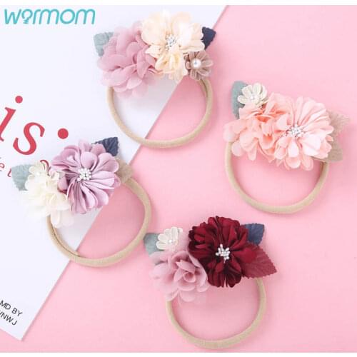 Warmom Children Hair Bands For Girls Headband DIY Hand Stitching Baby Hair Tie Children Scrunchies Kids Cute Hair Accessories