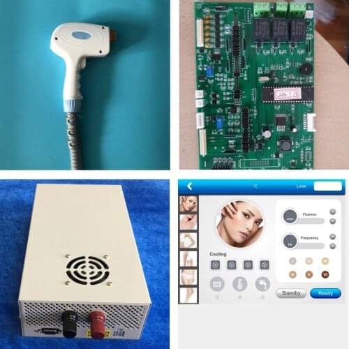 Diode laser hair removal laser 808nm handpiece diode power screen diplay optional or whole set main parts top quality factory