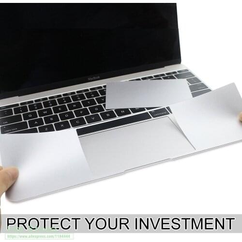 For MacBook Air Pro Retina 13 15 Touch Bar Palm + Touch Pad All-inside Rest Cover with Trackpad Protector Sticker Skin Silver