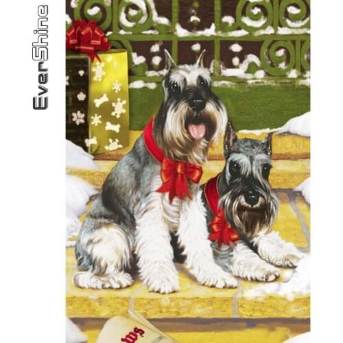 Evershine 5D DIY Diamond Painting Dog Full Square Diamond Embroidery Christmas Animal Cross Stitch Christmas Decor Gift