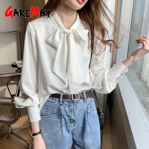 Блузки с бантом GareMay China At AliExpress