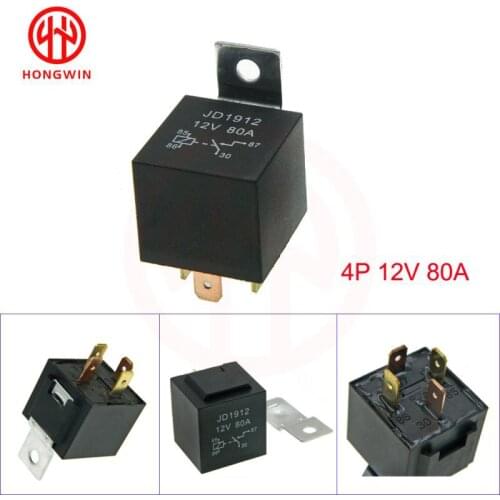 JD1912 Car Relay 12V 24V 80A 4Pin DC AMP SPDT Relay Car Starter Auto Relay Universal for starter motor automotive relay