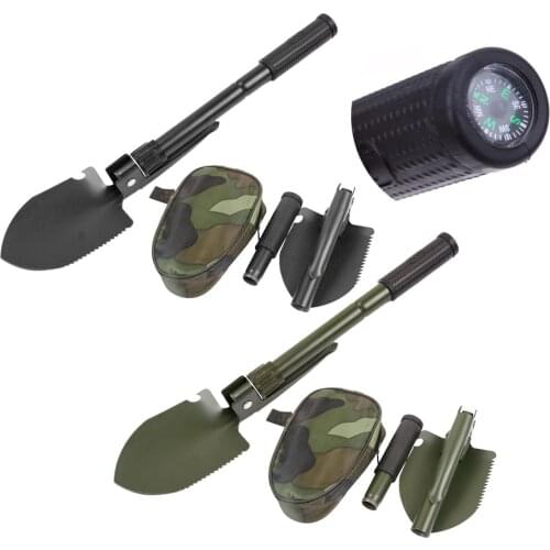 Multifunction Military Portable Folding Camping Shovel Survival Spade Trowel Dibble Pick Emergency Garden Outdoor Tool Multitool