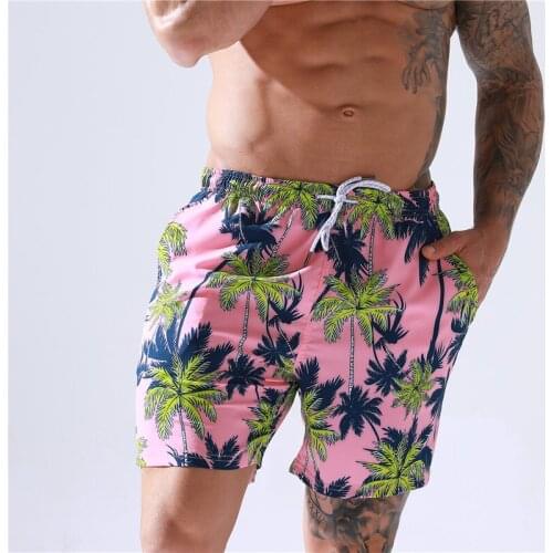 Fashion Mens Swim Trunks Comfort Quick Dry Beach Board Shorts Print Bathing Suits Swimwear Male Surfing Swimming Short For Male