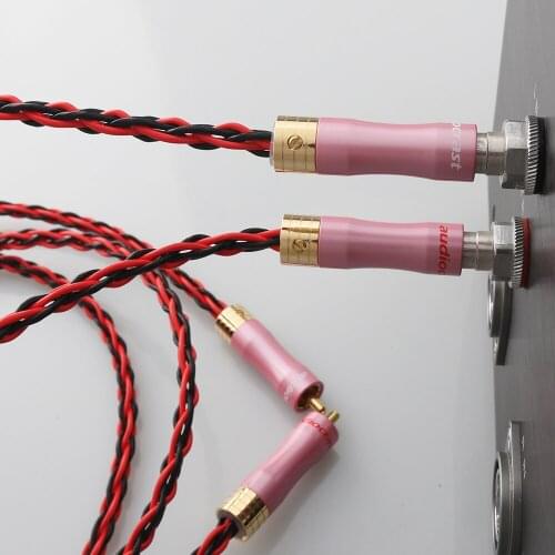 New High Fidelity Audiocrast 6AG Silver Plated Audiophile 2RCA Male to 2RCA Male Stereo Audio Cables HIFI