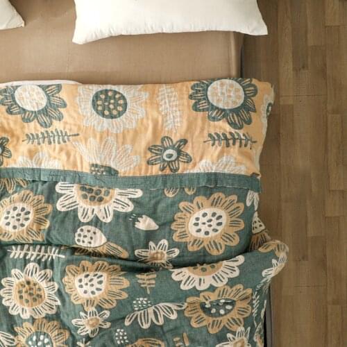 100% Cotton Muslin Blanket 6 Layers Bed Cover Blankets for Beds Sofa Bedspread Sofa Cover Travel Soft Throw Blanket Home Textile