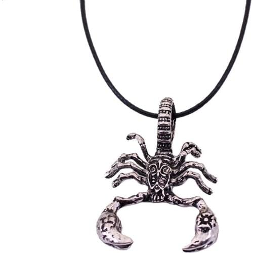 Fashion Retro Punk Scorpion Pendant Necklace Mens Personality Animal Collar Choker Wholesale Birthday Jewelry Gift Wholesale