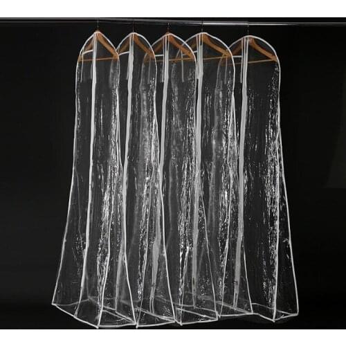Transparent Wedding Dress Dust Cover Omniseal Extra Large Waterproof PVC Solid Wedding Garment Storage Bag Size S/M/L SN1459