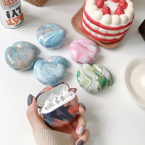 Luxury Marble Earphone Case for Huawei Freebuds 3 Case Shookproof Hard Cover for Huawei Freebuds 2 Pro Free Buds 3 Coque Funda