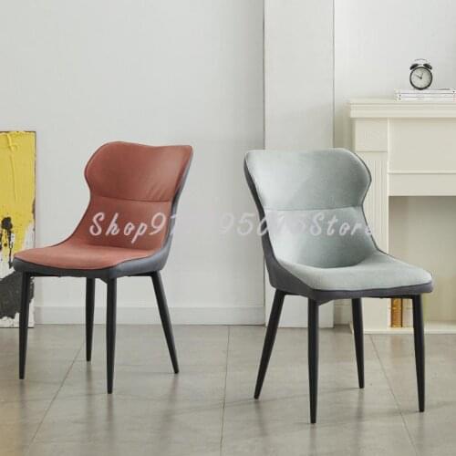 Nordic Light Luxury Dining Chair Home Modern Hotel Net Red Designer Italian Minimalist Technology Fabric Chair