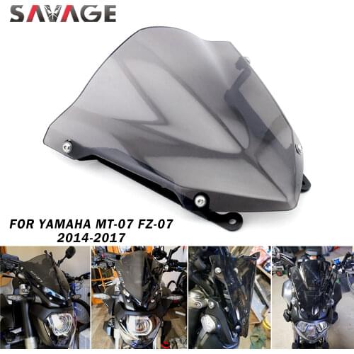 Windshield Windscreen For YAMAHA MT07 MT-07 FZ-07 FZ07 2014 2015 2016 2017 Motorcycle Accessories Pare-brise Wind Deflectors