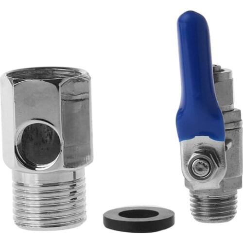 Water Purifier Reverse Osmosis Tee Inlet Ball Valve Set 1/2" BSP To 1/4" Tube