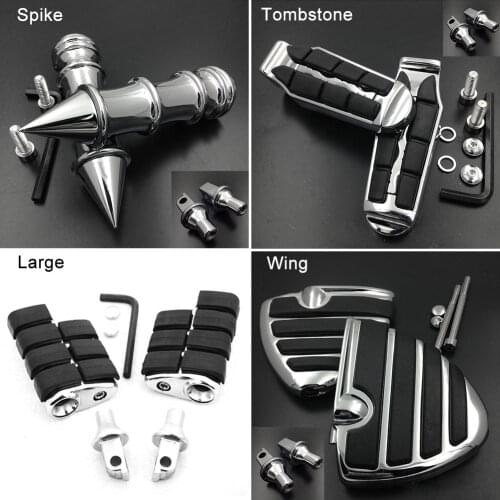 Wing Rear Foot Pegs fit For Victory All Cross Roads / Cross Country Hard-Ball Boardwalk Kingpin footpeg Rest Pedal Billet Rubber