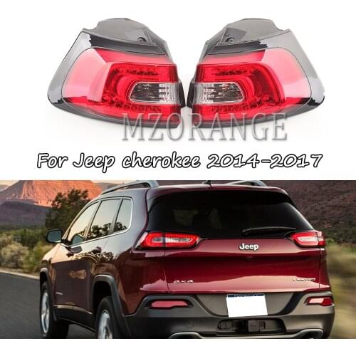 MZORANGE Tail Light For Jeep cherokee 2014-2017 LED Outer Side Tail Brake Stop Light fog lamp Reflector Warning Light