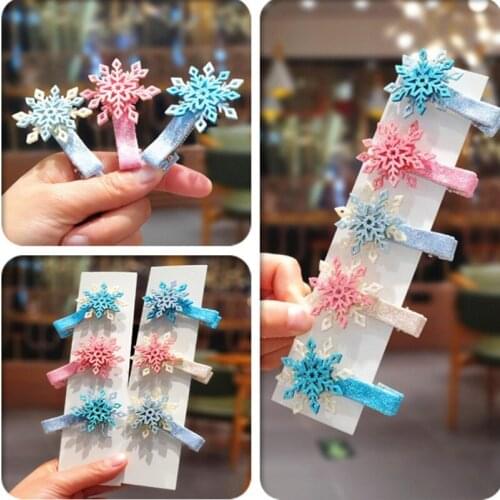 1PC European And American Childrens series Snowflake Duck Mouth Hair Clips lovely Girls Fairy Hair Grips Hair Accessories