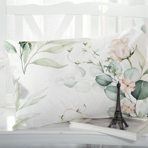 1pc Pillow cover Pillow case Luxury Bedding Pillowcase Pillowcovers decorative 50x70 Customizable size 3D Print Flowers leaf