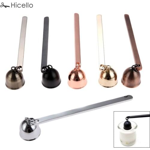 Candle Snuffer Bell shape Stainless Steel Vintage Candle Wick Extinguisher put out flame Home Rose Gold Silver Black Bronze