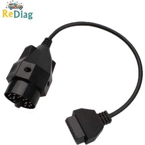 10PCS/LOT Car Diagnosis Cable Adapter for BMW 20 Pin Male Port to 16 Pin Connector Auto OBD2 OBDII 20pin 16pin for ECU