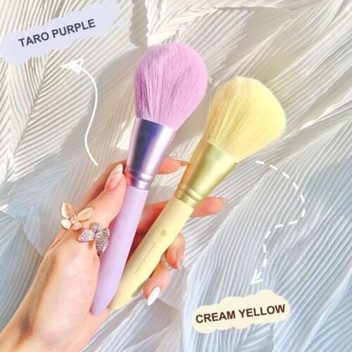 10pcs Fiber Hair Taro Purple Makeup Brushes Set Professional Loose Powder Foundation Brush Blush Make Up Blending Beauty Tools