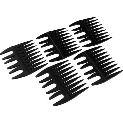 2-in-1 Mens Oily Hair Pick Comb Salon Dye Hairdressing Styling Wide & Fine Tooth (5 Count)