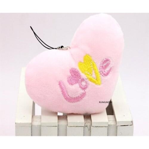3colors- small cute little 6CM LOVE Heart Plush TOY DOLL - Gift heart stuffed Toy , Wedding gift box Plush Toys