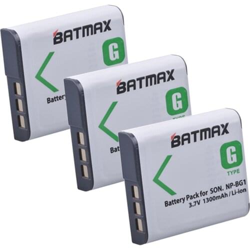 3Packs NP-BG1 NP BG1 NP-FG1 Batteries for SONY Cyber-shot DSC-H3 DSC-H7 DSC-H9 DSC-H10 DSC-H20 DSC-H50 DSC-H55 DSC-H70 DSC-H90