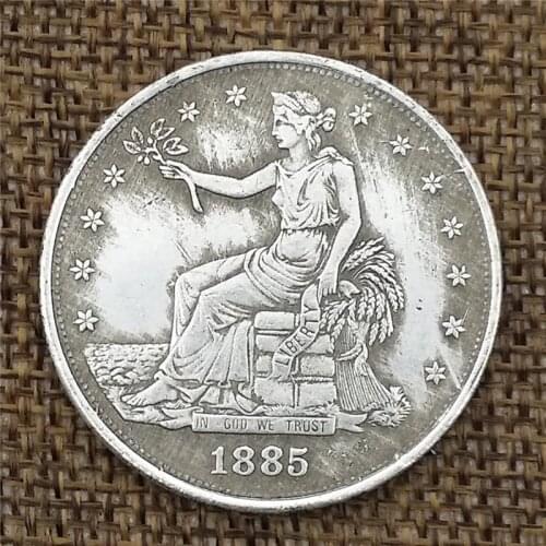 50piece/lot 1885 of the United States makes old copper and silver coins foreign silver coins antique coins diameter is 38MM