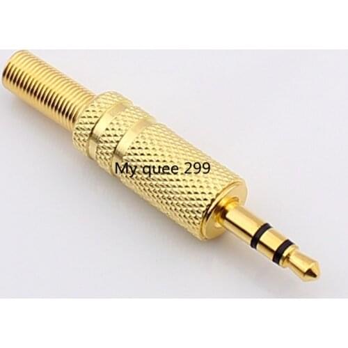 Gold plated 3.5mm plug RCA Audio Connector RCA audio plug 3.5 jack Stereo Headset Dual Track Headphone 10pcs/lot