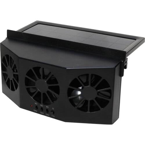Car Sunroof Fan Cooler Radiator Sunshade Ventilation Fan Solar Dual Channel Exhaust Fan