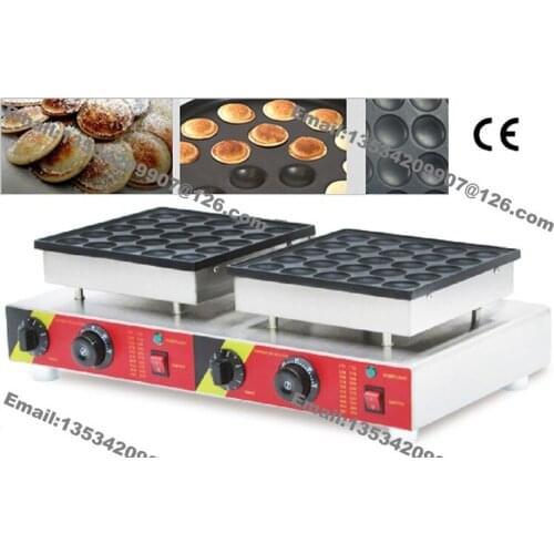 Free Shipping 50-hole Commercial Use Non Stick Mini Dutch Pancake Poffertjes Machine Baker Grill Maker Iron Mold Plate