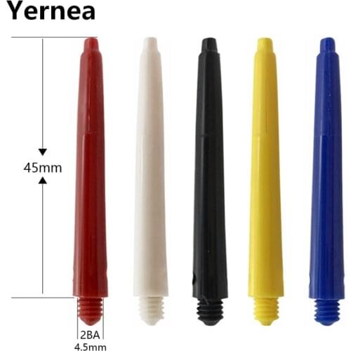 Yernea High-quality 15Pcs Colour Darts Shafts 45mm Length Nylon Material 2Ba Screw Thread Plaslic Shaft Wholesale