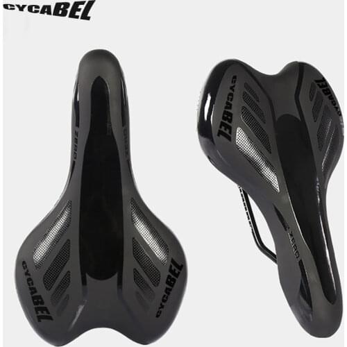 CYCABEL Bicycle Saddle Cushion Breathable PU Leather Silica Gel Comfortable Road MTB Bike Cycling Saddle Shockproof Bicycle Seat
