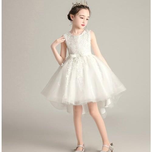 Childrens Dress Princess Dress Summer Trailer Mesh Performance Dress Children Girls Dress