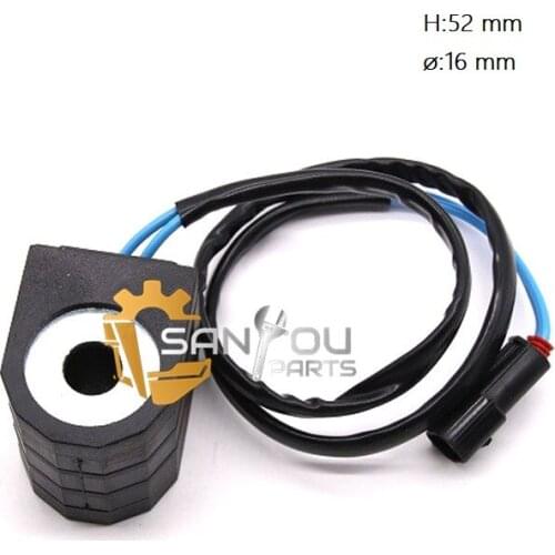 DH SOLENOID COIL 24V for Daewoo Doosan Solenoid Valve Coil H:52mm ø:16mm Excavator
