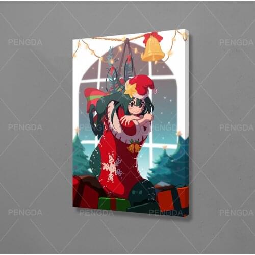 Home Decor Christmas Ornament Canvas Poster Cute Anime Role Print Painting Wall Art My Hero Academia Modular Picture For Bedroom