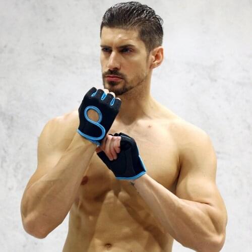 Breathable Outdoor Bike Bicycle Pad Gloves Sunscreen Anti-skid Half Finger Short Boxing Fighting Gloves Non-Slip Riding Gloves