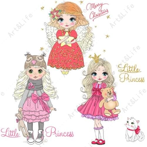 Lovely Girls Cat Angel Hot New Metal Cutting Dies Stencils for Making Scrapbook Album Birthday Paper Cards Embossing Cut Die