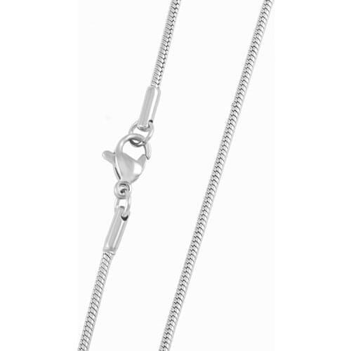 MJC0001 Women 20 Inch Fine Jewelry 316L Stainless Steel Necklace Fashion Single Snake Chain With Lobster clasp