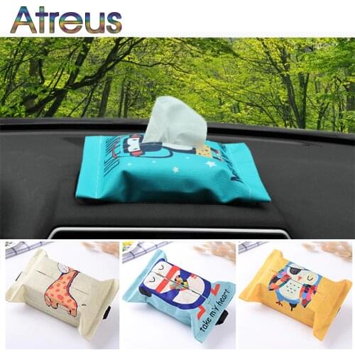 Cartoon cloth Car tissue box hanging Storage for Toyota Avensis c-hr RAV4 Kia Rio Honda civic Hyundai tucson 2017 Accessories